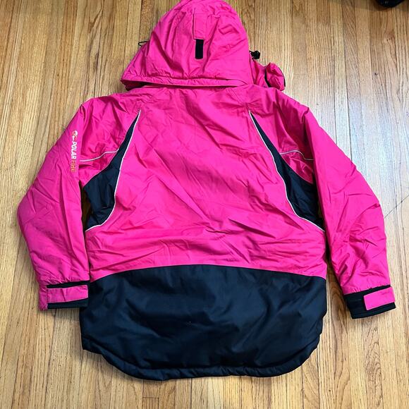 Polar Fire Coat Womens Large Hooded Thick Winter Jacket Pink Ski - Picture 4 of 12